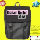 Graham Norton show people trends stories culture celebrities  trademark monologue Backpack bags