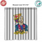 Lionel Messi Argentine Barcelona Antonella Roccuzzo 2 Shower Curtain