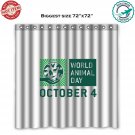 World Animal Day international day October 4th 2 Shower Curtain