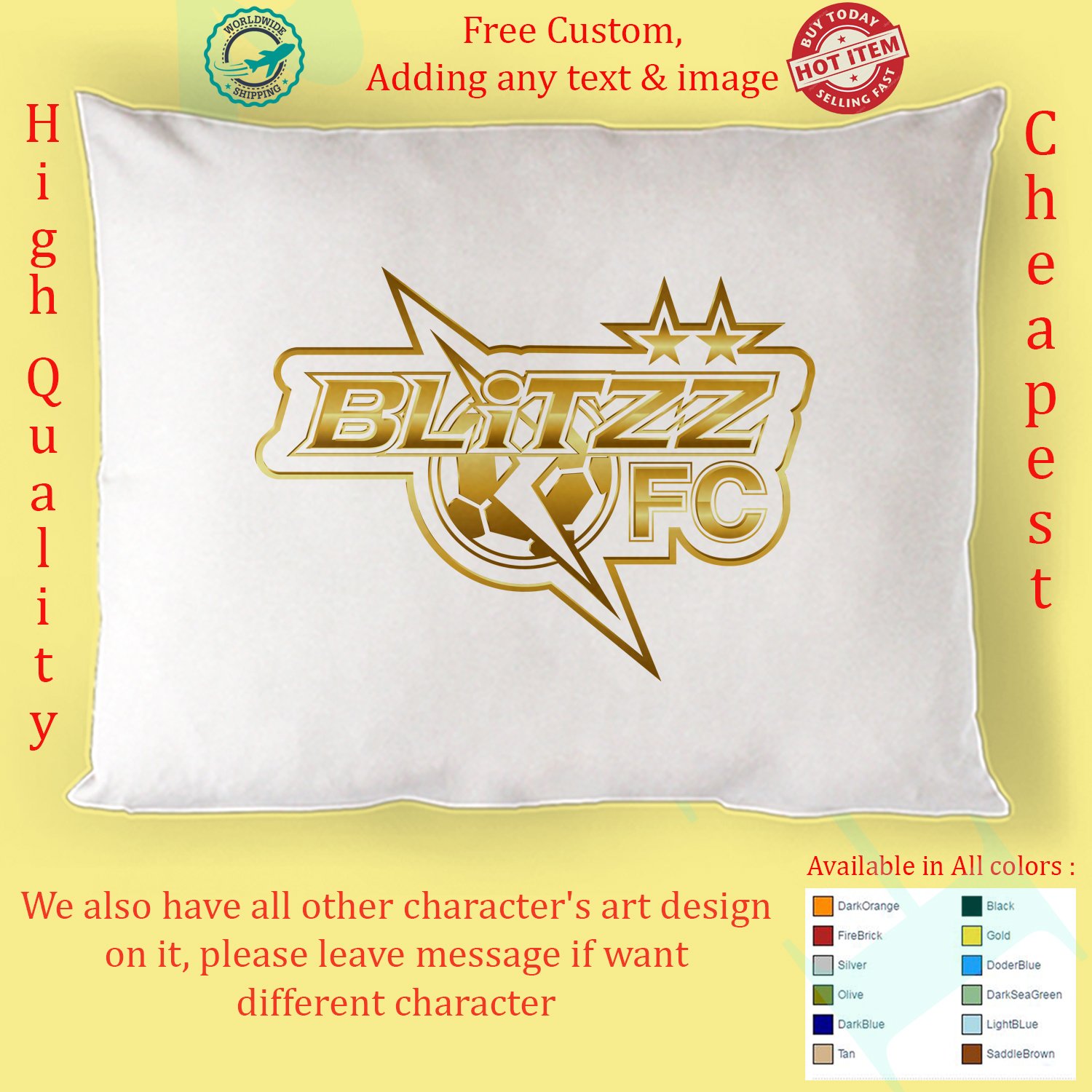 Utah Blitzz soccer USL Pro Select League Rice-Eccles Pillow Cases