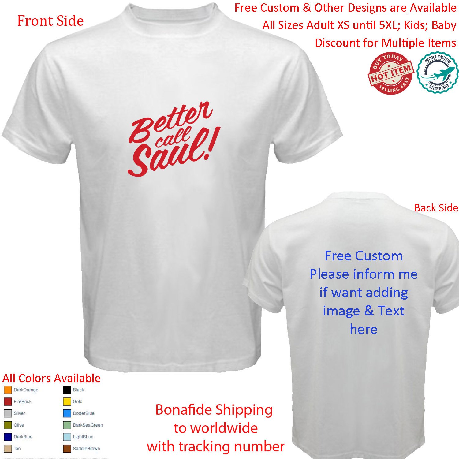 Better Call Saul American tv crime drama comedy 4 Shirt Size adult XS-5XL Kids Toddler Infants