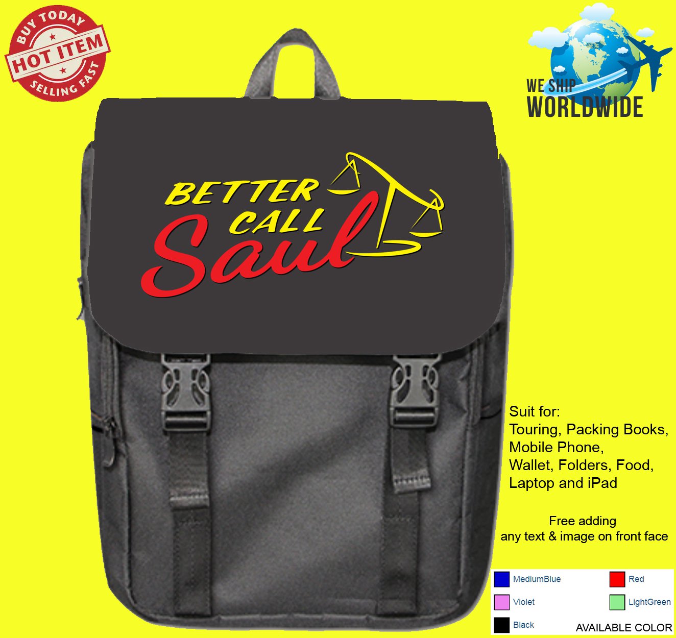 Better Call Saul American tv crime drama comedy Backpack bags