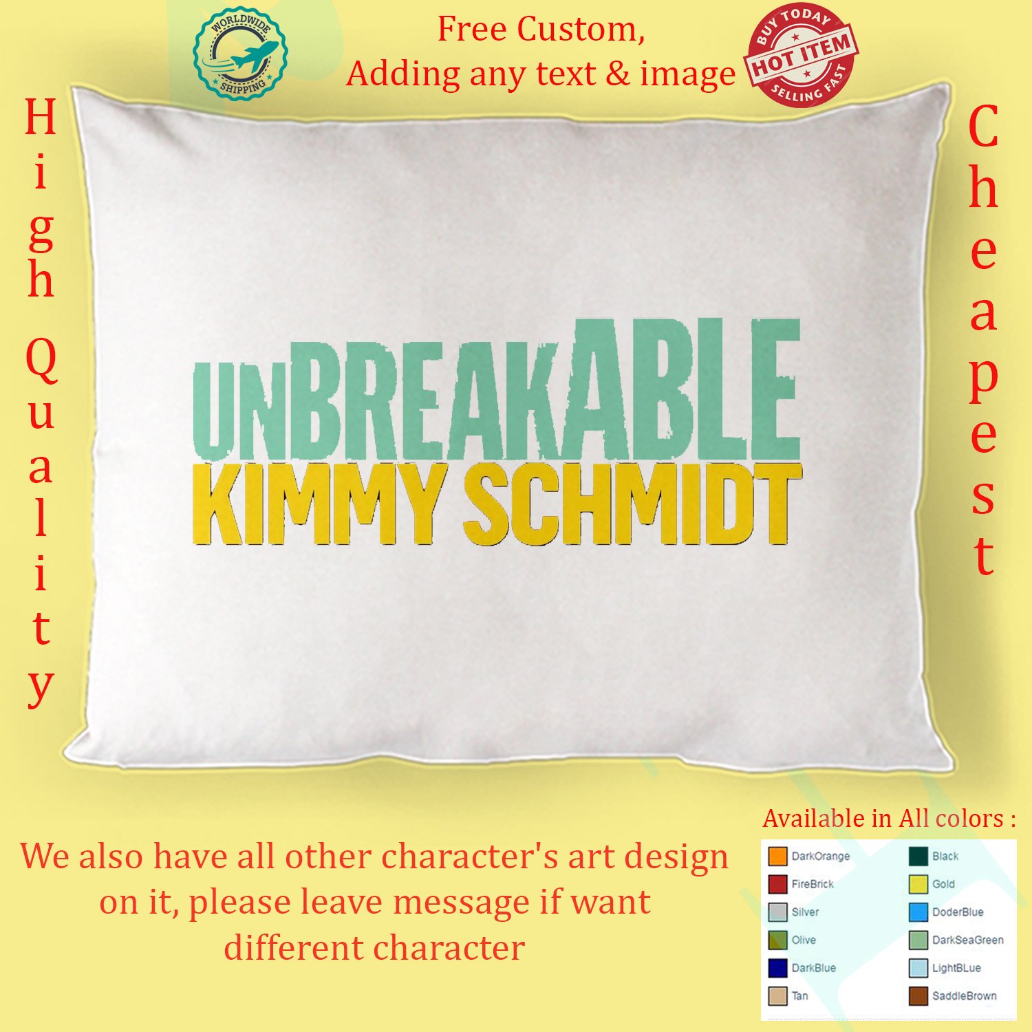 Unbreakable Kimmy Schmidt USA web tv sitcom Netflix Pillow Cases