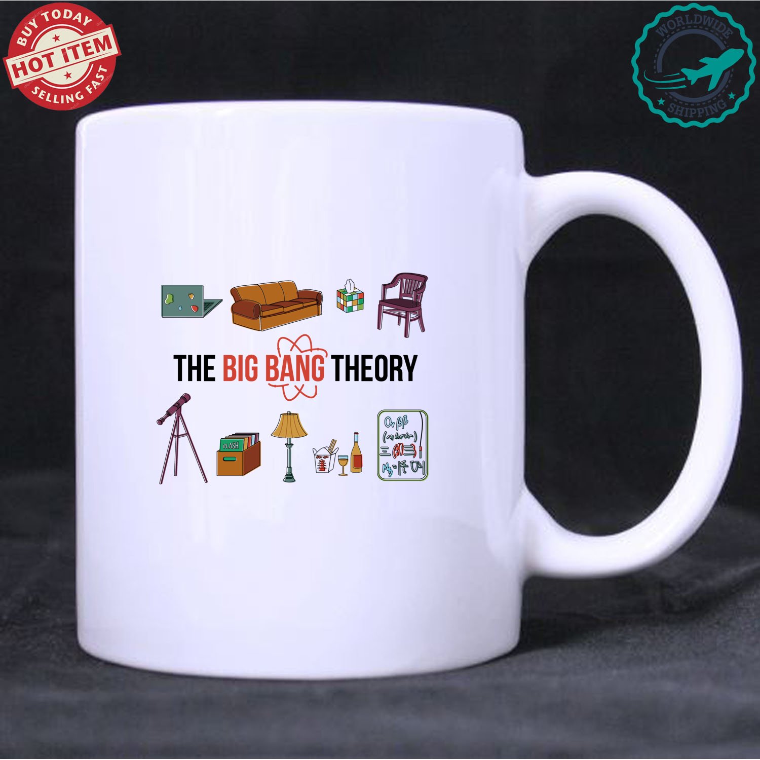 The Big Bang Theory USA tv sitcom CBS 2 White Mug