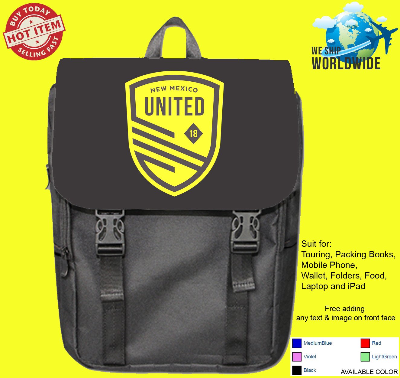 New Mexico United USL Albuquerque 2018 Backpack bags