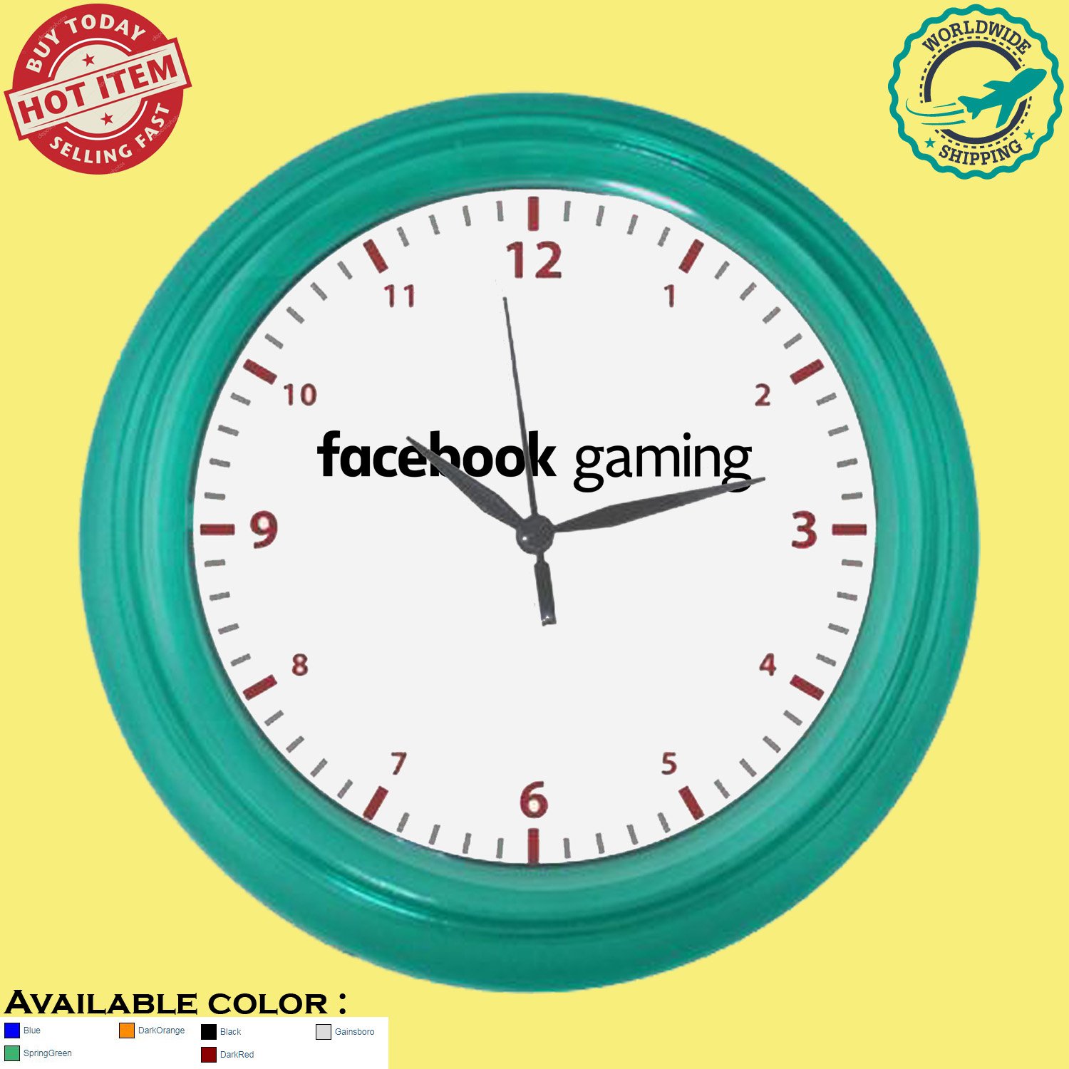 Facebook online social media Networking Gaming USA Wall Clocks