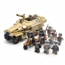 WW2 German Army Soldiers with Armored Vehicle Sd.Kfz. 251 Minifigures Toys