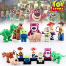 8pcs/set Toy Story Buzz Lightyear Woody Bullseye Hamm Rex Minifigures Toy