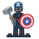 Captain America (Worthy) Marvel Avengers Endgame Minifigure Include Mjolnir