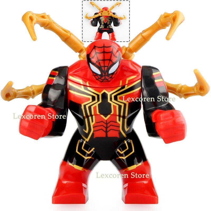 Big size Iron Spider Armor (Far From Home) Marvel Spider-Man Minifigure Toy