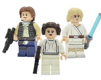 3pcs/set Han Solo Luke Leia Skywalker Star Wars Minifigures Building Toys