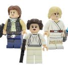 3pcs/set Han Solo Luke Leia Skywalker Star Wars Minifigures Building Toys