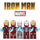 5pcs Marvel Iron Man Armor Collection MK2 MK3 MK8 Minifigures Gift