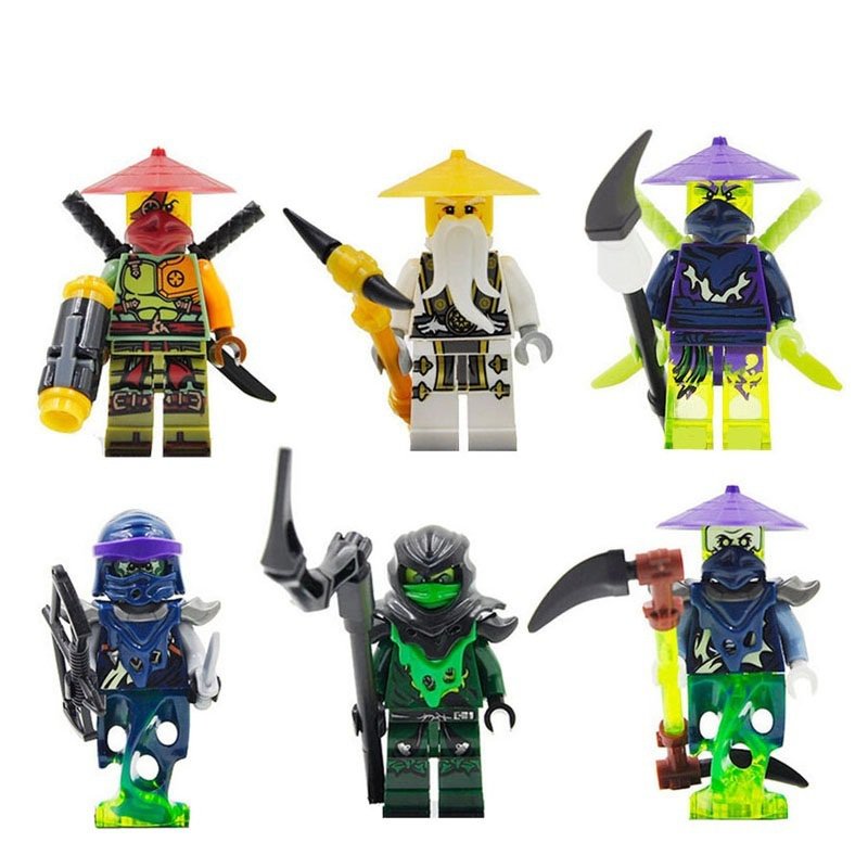 6pcs/set Ninjago Ghost Warriors Soul Archer Ghoultar Lloyd Evil Minifigures