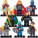 8pcs/set Avengers Endgame Iron Man Loki Thor Hawkeye Chitauri Minifigures