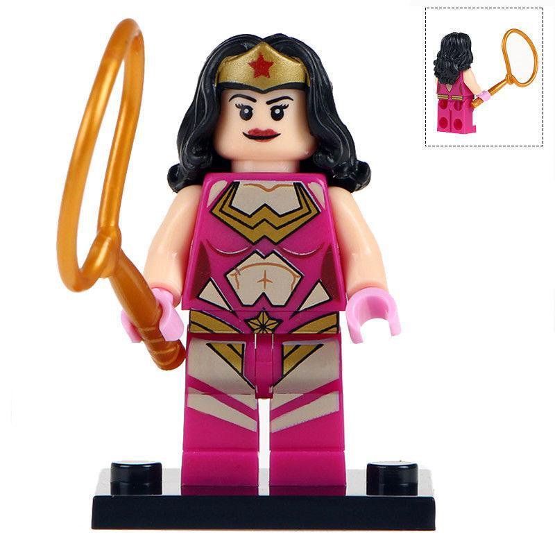 Wonder Woman Pink suit DC Universe Superhero Moc Minifigures Gift For Kids