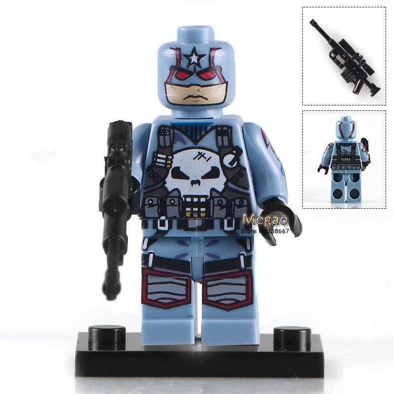 Captain Punisher With Weapon Marvel The Punisher Single Sale Minifigures