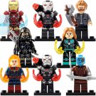 8pcs Marvel Avengers Endgame War Machine Iron Man Nebula Hawkeye Minifigure