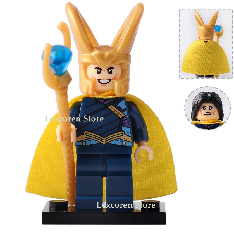 Loki with Scepter Marvel Thor Avengers Infinity Wars Minifigures Toys