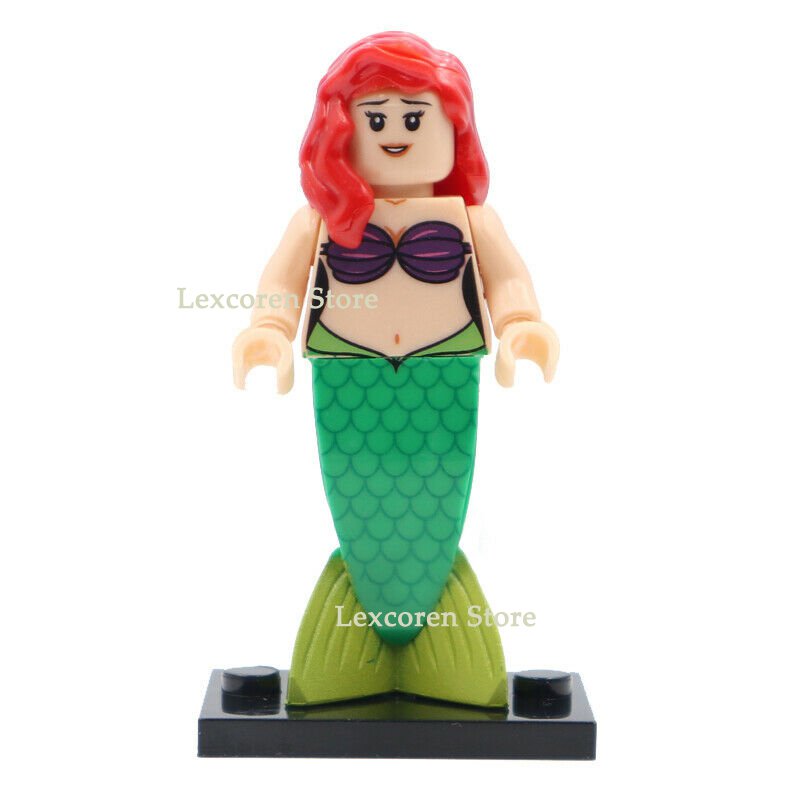 Ariel (Little Mermaid) Disney Princess Cartoons Minifigures Block Toy Gift