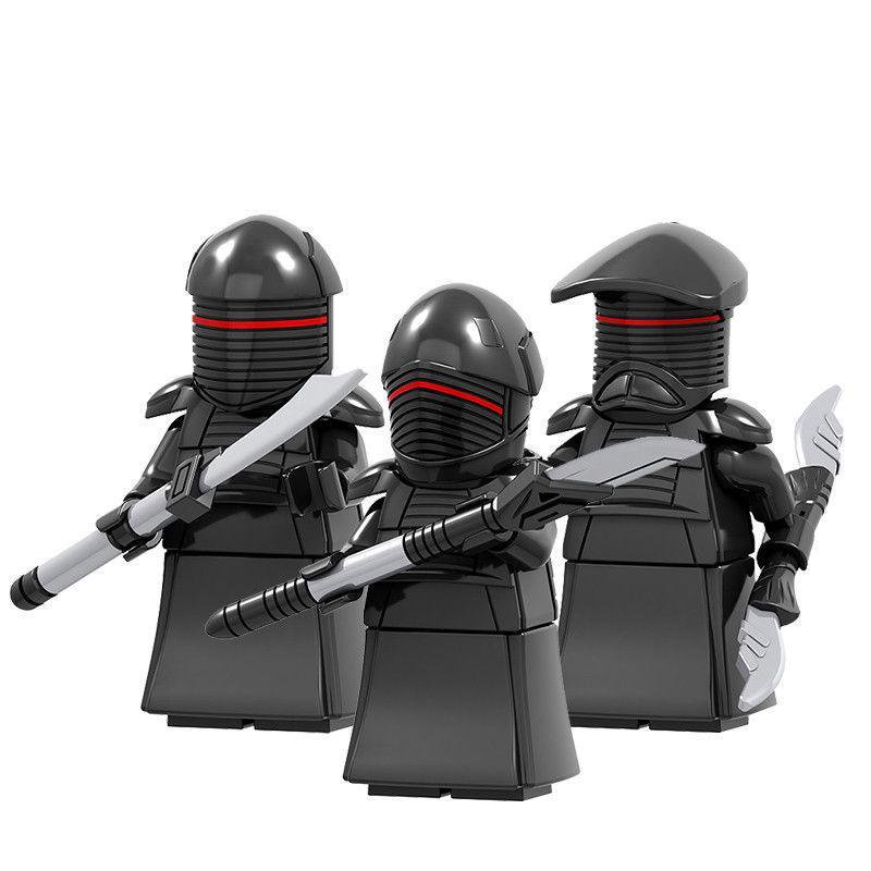 3pcs/set Stars War Elite Praetorian Guard (Black suit) Minifigures Toy Gift