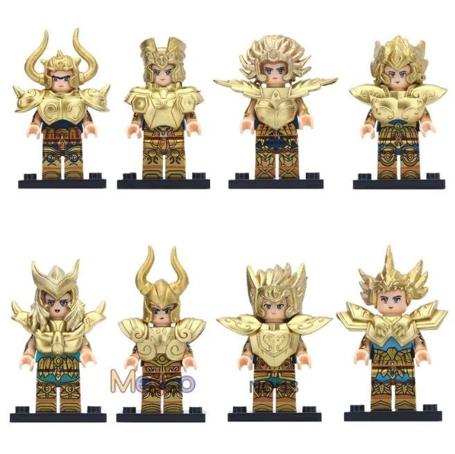 8pcs/set Saint Seiya The Gold Saints of Athena Minifigures Toy Gift