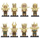 8pcs/set Saint Seiya The Gold Saints of Athena Minifigures Toy Gift