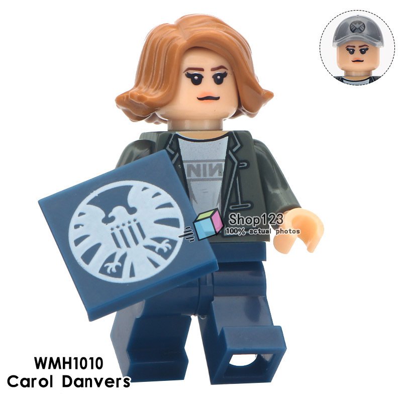 Carol Danvers Captain Marvel Superhero Single Sale Minifigures Block Toy