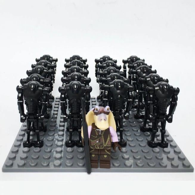 21pcs/set Jar Jar Binks Commanded Super Battle Droid Army Star Wars Minifigures