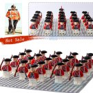 21pcs/set UK Red Coat Soldiers American Revolutionary War Army Minifigures