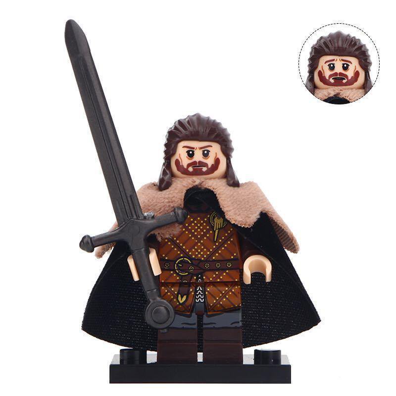Lord Eddard Stark of Winterfell Game of Thrones Warrior Moc Minifigure Gift