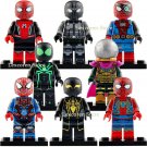 8pcs/set Spiderman Armor - Stealth Suit Spider-Armor MK 2 Mysterio Minifigures