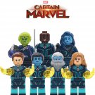 7pcs/set Captain Marvel Skrull Starforce team of Kree Empire Minifigures