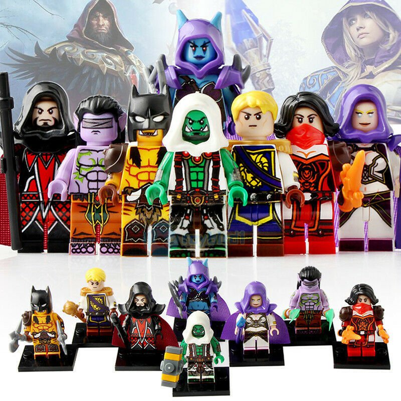 8pcs/set World Of Warcraft Thrall Anduin Medivh Sylvanas Jaina Minifigures
