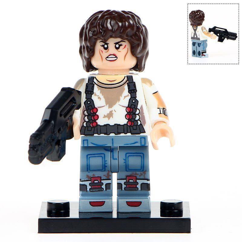 Ellen Ripley Xenomorph Alien Hunter Minifigures Moc Block Gift For Kids