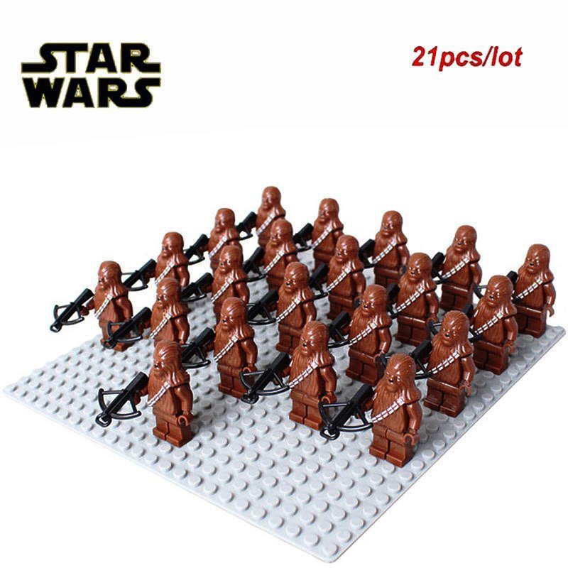 21pcs/set Star Wars Chewie Chewbacca Commanded The Wookiee Army Minifigures Toys