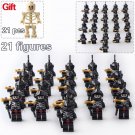21pcs/set Game of Thrones Army of The Death Skeleton Military Minifigures Block
