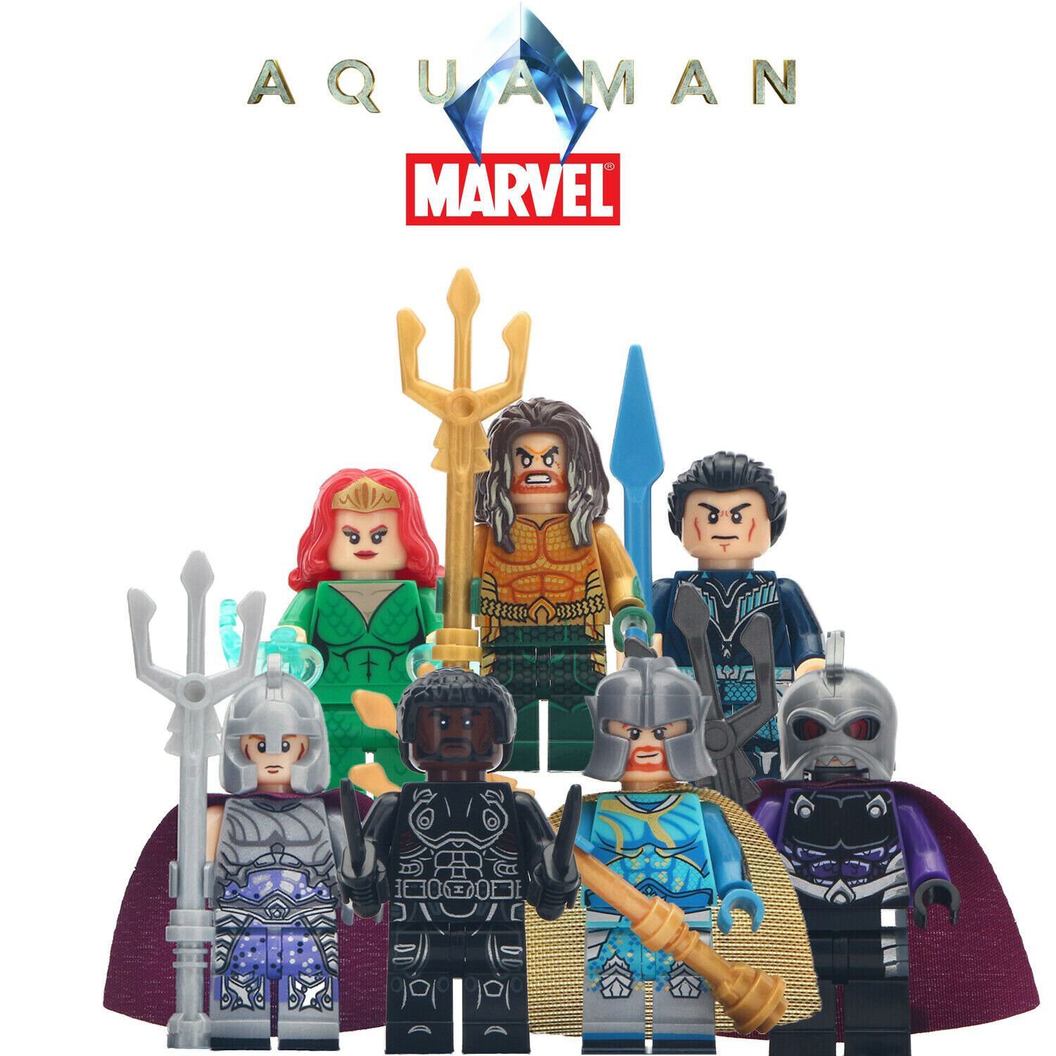 DC Aquaman King of Atlantis Mera Orm Nereus Vulko Single Sale Minifigures