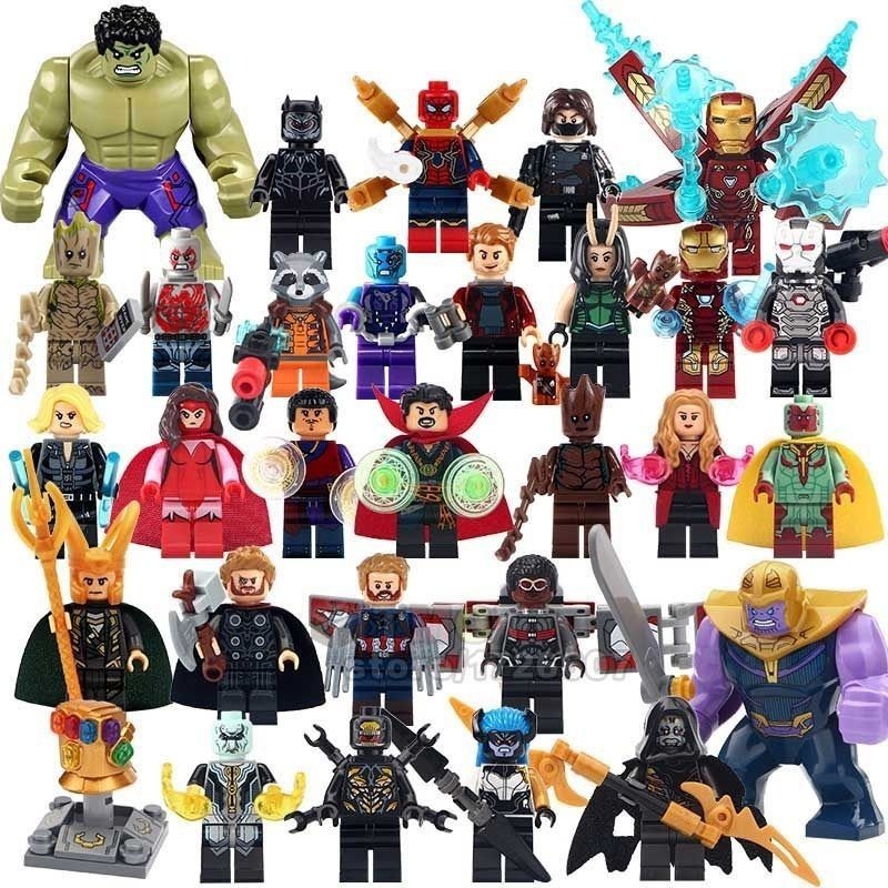 30pcs Avengers Infinity War Endgame Minifigures Thanos Iron Man Loki Dr Strange