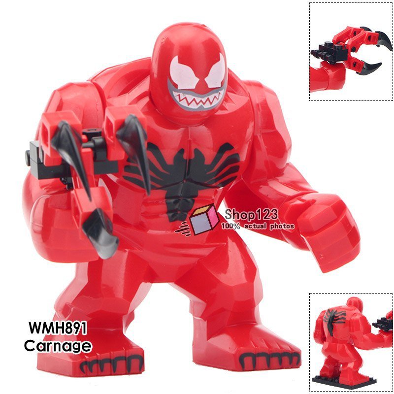 Single Sale Big Size Carnage Venom Marvel The Amazing Spider-Man Minifigures Toy