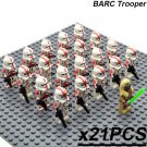 21pcs Star Wars The Clone Wars Minifigures Stass Allie Commanded BARC troopers