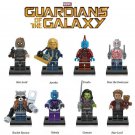 8pcs/set Guardians of the Galaxy Star-Lord Rocket Ayesha Drax Yondu Minifigures