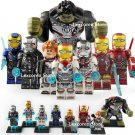 8pcs Marvel Endgame Hulk Iron Man War Machine Pepper Hawkeye Minifigures