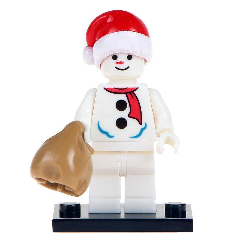 Christmas Snowman Moc Minifigures Block Gift For Kids