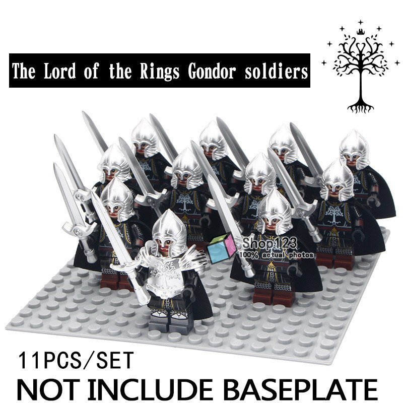 11pcs/set The Lord of the Rings Gondor Soldiers Sword Infantry Minifigures
