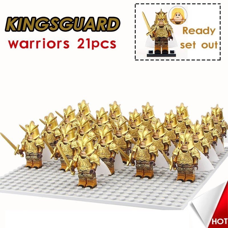21pcs/set Kingsguard the White Swords Jaime Selmy Game of Thrones Minifigures