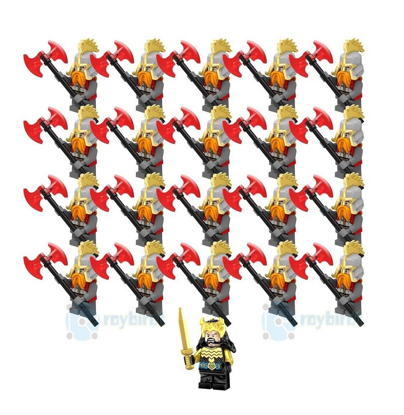 21pcs/set Lord of the Rings Hobbit Thorin and Dain II Ironfoot Army Minifigures