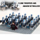 21pcs/set Star Wars Anakin Skywalker and 501st Legion Clone troopers Minifigures