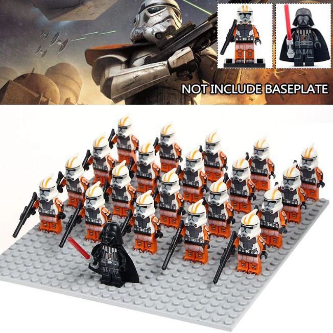 21pcs/set Star Wars Clone Tropers 212th Attack Battalion Darth Vader Minifigures