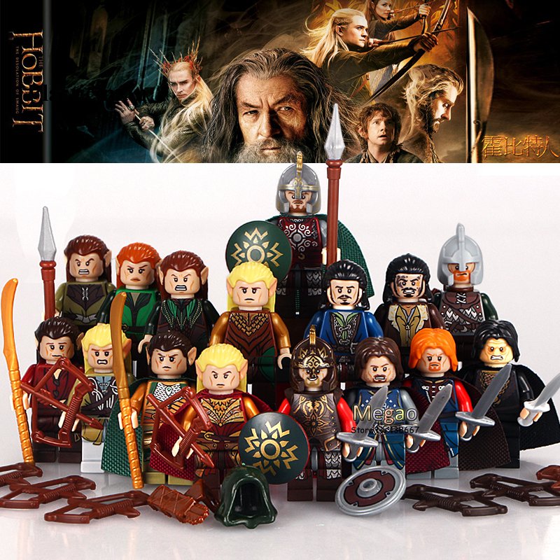16pcs/set The Lord of the Rings Theoden Eomer Aragorn Legolas Haldir Minifigures